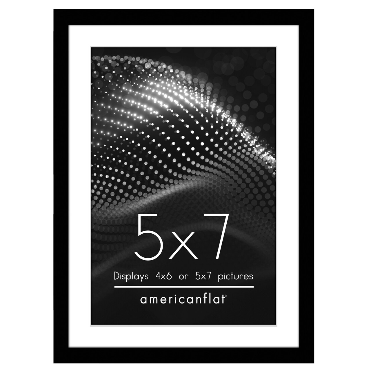 Americanflat Picture Frame with Mat - Modern Design, Shatter-Resistant Glass, Dual Sawtooth Hangers, Ideal for Home and Office Decor